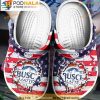 Busch Latte America Flag Busch Light Beer 3D Crocs, Funny Crocs