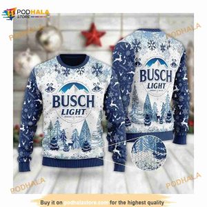 Busch Light Funny Ugly Christmas Sweater, Funny Xmas Gifts