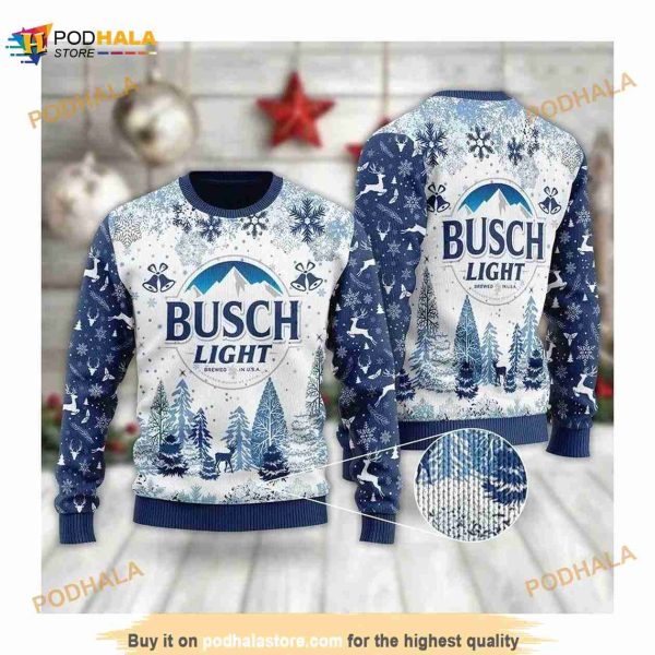 Busch Light Funny Ugly Christmas Sweater, Funny Xmas Gifts
