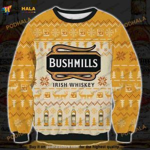 Bushmills Irish Whiskey 3D Print Christmas Ugly Sweater, Gift For Xmas