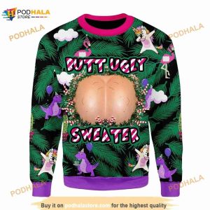 Butt Ugly 3D Christmas Sweater, Funny Xmas Gifts
