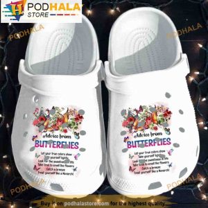 Butterflies Flowers Garden Floral 3D Crocs, Funny Crocs