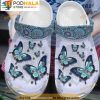 Butterfly Azure Mandala Pattern 3D Crocs, Funny Crocs
