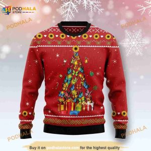 Butterfly Christmas Tree Ugly Sweater, Funny Xmas Gifts