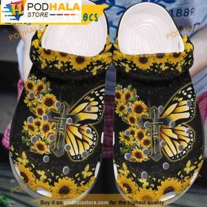 Butterfly Faith 3D Crocs Clogs Shoes, Funny Crocs