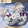 Butterfly Faith White 3D Crocs Clog Shoes, Funny Crocs