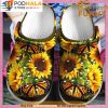 Butterfly Sunflower 3D Crocs Clog Shoes, Funny Crocs