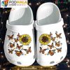 Butterfly Sunflower 3D Crocs, Funny Crocs