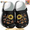 Butterfly Sunflower Be Kind Black Gift For Lover Rubber Crocs Crocband Clogs