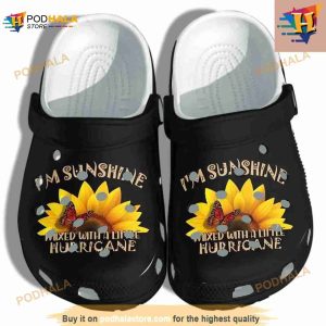 Butterfly Sunflower Cancer Awareness Crocs Clog Shoes