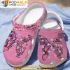 Butterfly We Wear Pink Breast Cancer 3D Crocs Slippers, Funny Crocs
