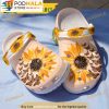 Butterfly With Painted Sunflower Gifts 3D Crocs Slippers, Funny Crocs