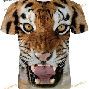 Bystar Tiger Print 3D Shirt