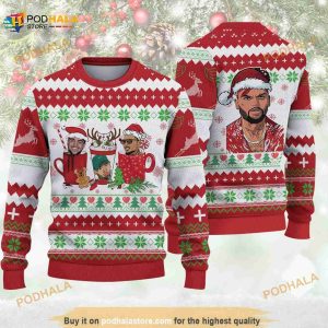 C.Brownlove Christmas Knitted Ugly Sweater, Xmas Is Here Knitted Wool 3D Sweater