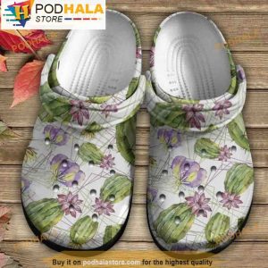 Cactus All Over Spike Floral 3D Crocs, Funny Crocs