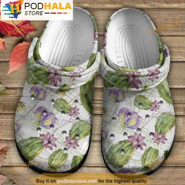 Cactus All Over Spike Floral 3D Crocs, Funny Crocs