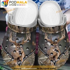 Camo Deer Hunter 3D Crocs Slippers, Funny Crocs