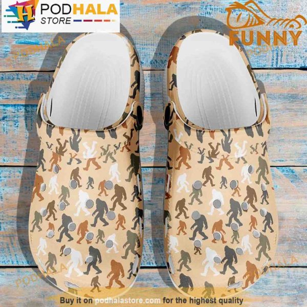Camping Bigfoot 3D Crocs Crocband Shoes, Funny Crocs