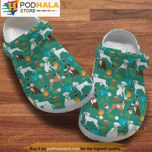 Camping Pattern Dog 3D Crocs, Funny Crocs