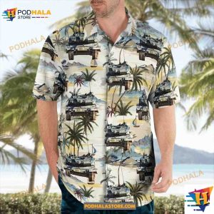 Canadian Army Leopard Tank From Lord Strathcona's Horse Hawaiian Shirt 2