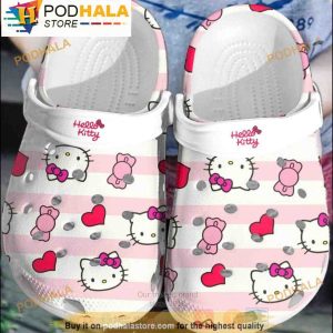 Candy Heart Hello Kitty 3D Crocs, Funny Crocs