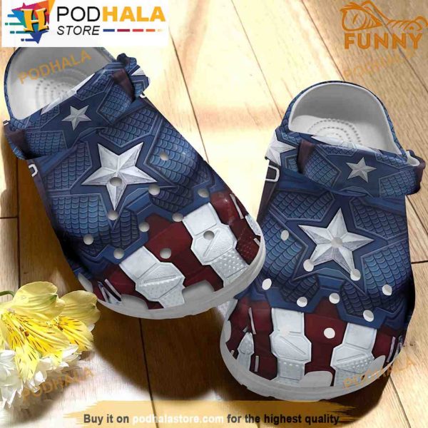 Captain America 3D Crocs, Funny Crocs
