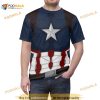 Captain America Unisex 3D Shirt, Halloween Marvel Cosplay Costume