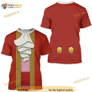 Captain Hook Costume Peter Pan 3D Shirt