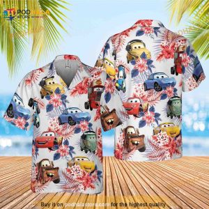 Car Pixar Hawaiian 4th Of July Shirt, Car Aloha Shirt,