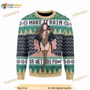 Cardi B Make It Rain For Wet As Christmas Ugly Sweater