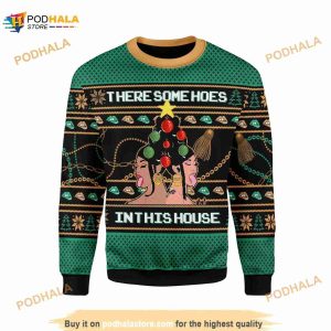 Cardi B There Is A Christmas Hos In This House Ugly Christmas Sweater