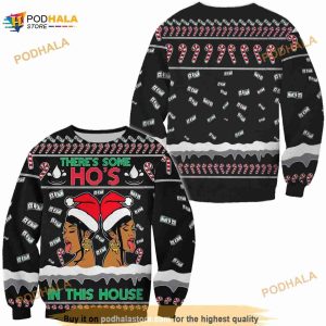 Cardi B There's Some Hos In This House 3D Christmas Funny Ugly Sweater