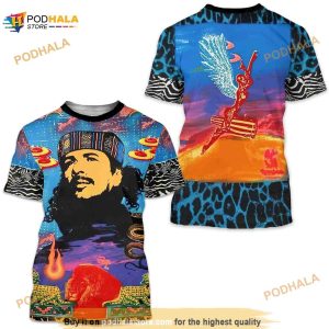 Carlos Santana 1995 Vintage 3D Shirt All Over Print Tee