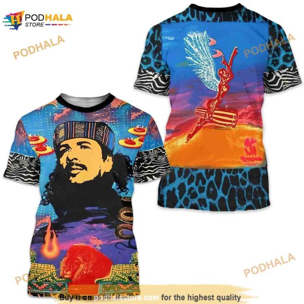 Carlos Santana 1995 Vintage 3D Shirt All Over Print Tee