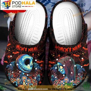 Cartoon Customized Jack And Sally 3D Crocs, Funny Crocs