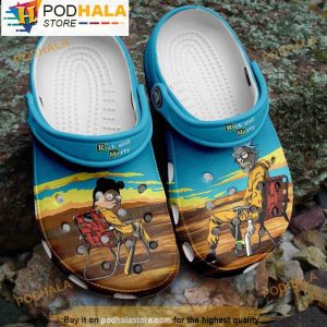 Cartoon Desert Rick And Morty 3D Crocs, Funny Crocs