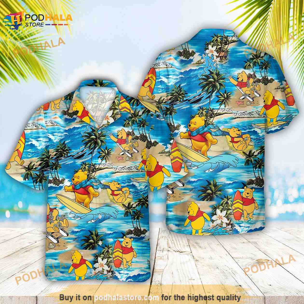 Pooh And Friends Hawaiian Shirt Summer Disney Hawaiian Shirt Funny