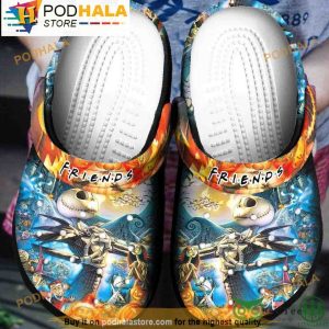 Cartoon Friends Jack Skellington 3D Crocs, Funny Crocs