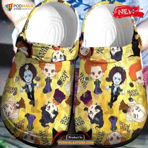 Cartoon Hocus Pocus Witches Yellow For Man And Women Crocs Classic Clog Shoes
