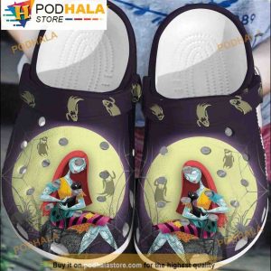 Cartoon Jack And Sally 3D Crocs, Funny Crocs