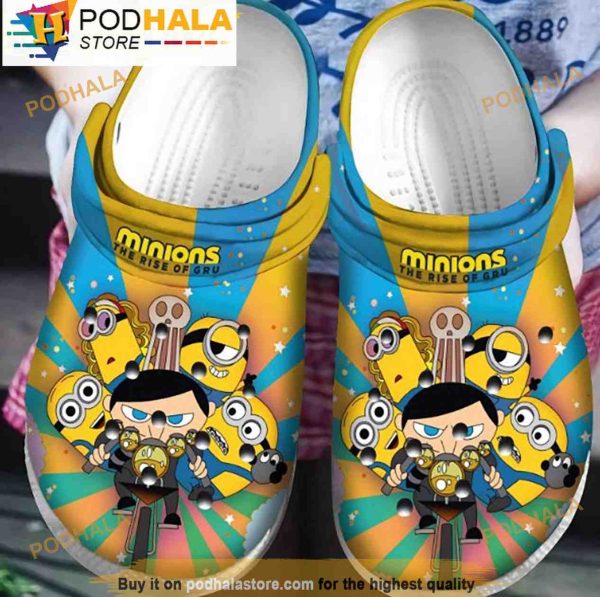 Cartoon Minion 3D Crocs Clog Shoes, Funny Crocs