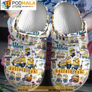 Cartoon Minion Pattern 3D Crocs Crocband, Funny Crocs