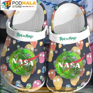 Cartoon Nasa Rick And Morty 3D Crocs, Funny Crocs