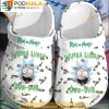 Cartoon Wubba Lubba Rick And Morty 3D Crocs, Funny Crocs