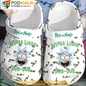 Cartoon Wubba Lubba Rick And Morty 3D Crocs, Funny Crocs