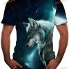Casual Wolf Graphic Unique Tees 3D Shirts Night Out