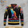 Cat Christmas Cat Ripping Color Multicolor Ugly Sweater, Funny Xmas Gift