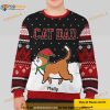 Cat Mom Dad Pattern Personalized All Over Print Ugly Sweater