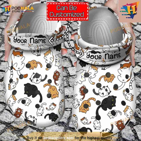 Cat Pattern Gift For Lovers Comfortable Summer Crocs Clog Shoes