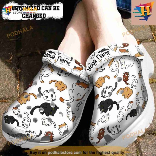 Cat Pattern Gift For Lovers Comfortable Summer Crocs Clog Shoes